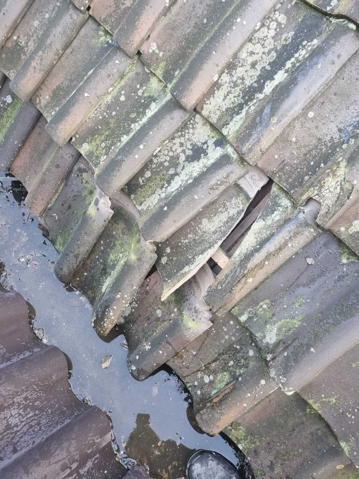 Lekkage bij een pannendak