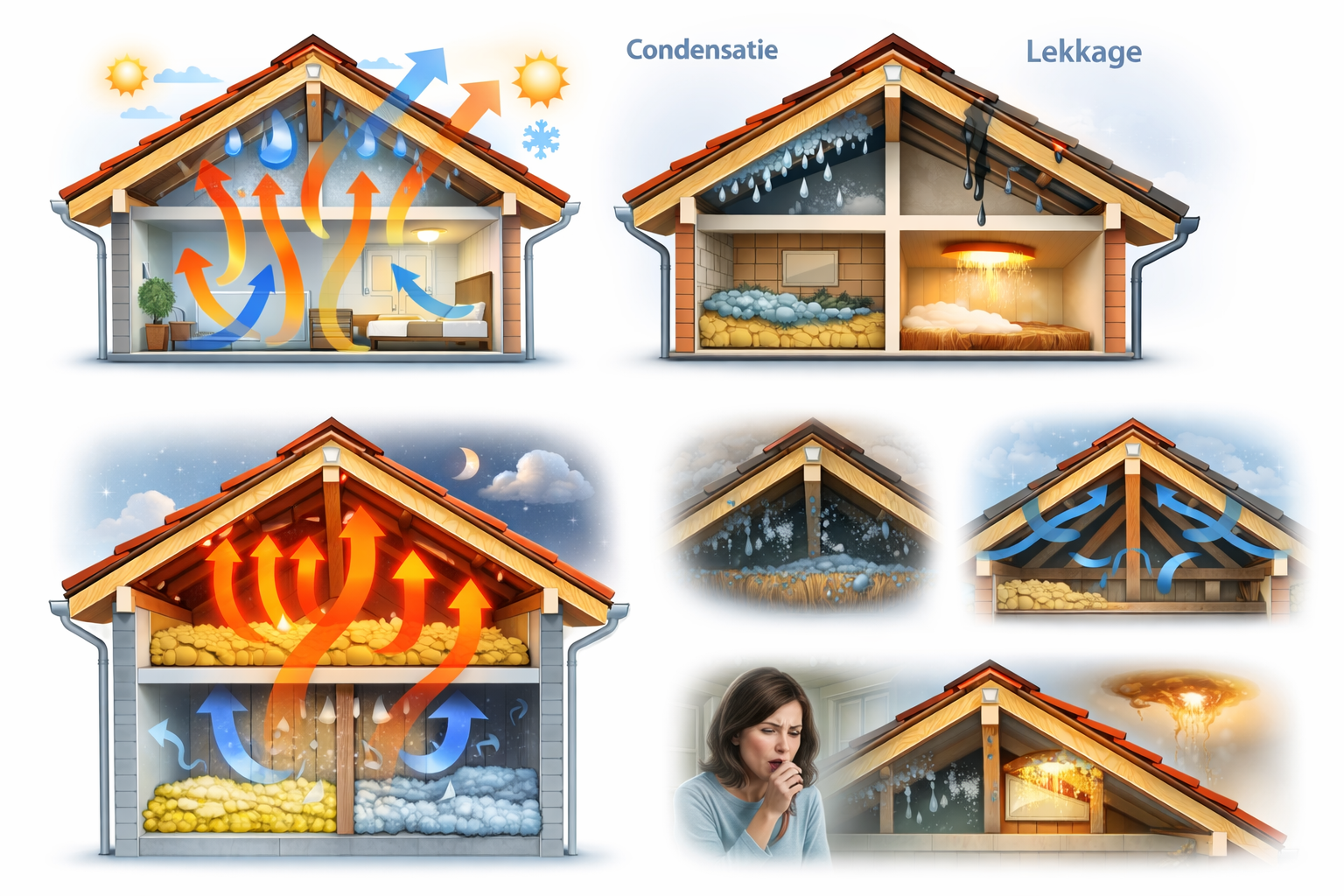 Warmteverlies via het dak en de rol van isolatie